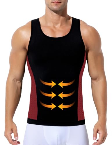 Casey Kevin Canotta Compressione Contenitiva Uomo Snellente Fitness Shapewear Fascia Pancia