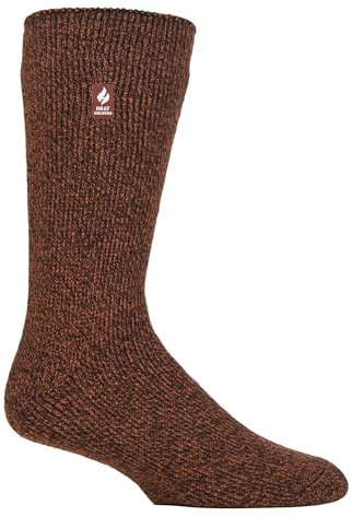 HEAT HOLDERS - Mens & Womens 2.3 Tog Original Thermal Socks | 3 Sizes | Thick Warm Fluffy Insulated Socks for Winter | Ideal for Raynauds (UK, Numeric, 6, 11, Regular, Regular, Brown)