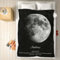 Bocheng Personalisierte Babydecken, individuelle Babydecke mit Namen, personalisierte Decke mit Mond und Sternen, personalisierte Kinderdecke (75 x 100 cm)