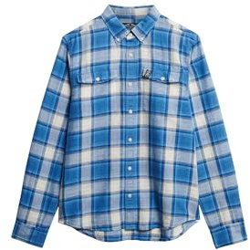 Superdry Herren The Merchant Store – Karohemd aus Leinen
