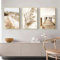 Abstrakte Natürliche Landschaft Malerei Poster Beige Reed Drucken Malerei Heu Wand Kunst Brücke Malerei Nordisch Wohnzimmer Wohnen Dekoration Bild-50x70Cmx3/20x27Zollx3Pcs (Kein Rahmen)