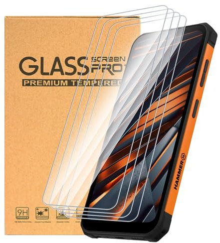 4er-Set Gehärtete Schutzglas Displayschutzfolie Kompatibel mit Hammer Iron Va, 9H Härte, Ultraglasklar, Kratzfest, Einfache Installation, Hüllenfreundlich, Hohe Berührungsempfindlichkeit