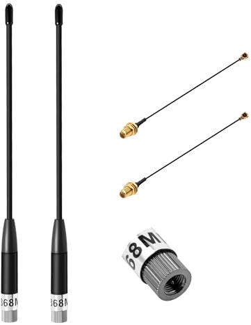 Gbformat 868MHz LoRa Antenne 10dBi Gain für Meshtastic LoRa Long Range Soft Whip-Antenne, SMA Stecker 195mm + (U.FL IPX) auf SMA Buchse Kabel für ESP32, LoRa 32 V3, LoRa32u4 II (2 Stück)