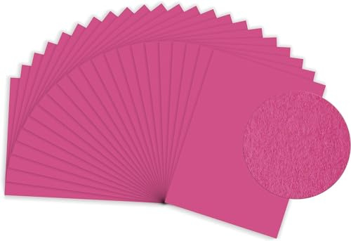 Sumico Tonzeichenpapier DIN A4 100 BogenI Bastelpapier 130g/m² I dickes Ton-Papier zum Basteln & Malen I Bastel-Pappe umweltfreundlich verpackt I Tonkarton bunt für Kinder (Pink)