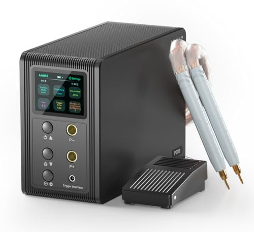 Spot Welder,AWithZ 21.8KW Battery Welder with Farad Capacitor,Supports Auto& Panel Modes, 999 Welding Level,Supports Welding Copper/Pure Nickel/Nickel-Coated Sheets,for Battery Pack Building