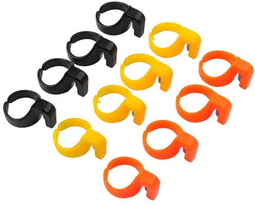 12 Pieces Finger Knife Ring Plastic Embroidery Quilting Thread Cutter Thimble Sewing Accessories Handcraft DIY Tool with for Cutting Yarn/Fishing Line/Weaving- Random Color