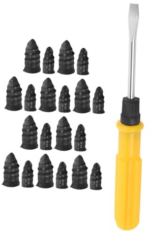 MAGICLULU Kit Di Riparazione Pneumatici Chiodi in Gomma e a Vite, Set Completo Cacciavite, Per Auto, Motociclo e Veicoli Elettrici, Riparazione Forature Rapida e Resistente