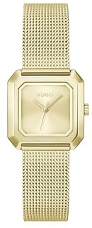 HUGO Uhr mit DREI-Zeiger-Quarzwerk Kollektion #Hazel mit Edelstahlarmband - Erhältlich aus Gold, Silber oder Bunt