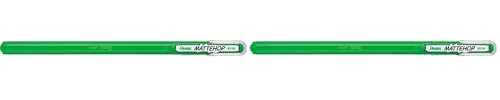 Pentel K110-V Mattehop Gel Ink Rollerball, 1.0mm Tip, Green ink (Single Pen) (Pack of 2)