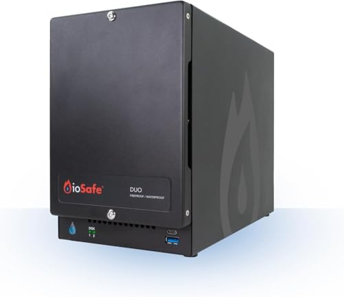 ioSafe Duo 4TBExternal Hard Drive (2 x 2TB) USB3.2 Gen2 External Storage - Rugged Disaster Proof, Fire Proof & Water Proof