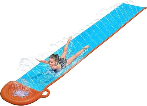 Wasserrutsche 488x82cm XXL Single Rutschbahn für den Garten, Sommerspaß