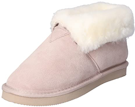 Heitmann Damen- und Herren Lammfell-Hauschuhe (385) (40, Beige)