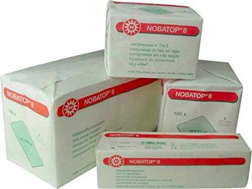 Mull Impacchi 10 x 10 cm, 8-scomparti Non Sterile, 100 Pezzi Pack - Garza