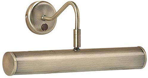 1 Light Switched Picture Light Size: 15 cm H x 33.5 cm D, Finish: Antique Brass