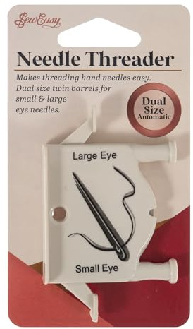 Sew Easy Automatic Needle Threader – Large & Small Eye Threading Tool for Hand & Machine Sewing, Embroidery, Quilting