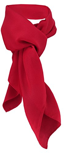 TigerTie Damen Chiffon Halstuch rot verkehrsrot Uni Gr. 90 cm x 90 cm - Schal