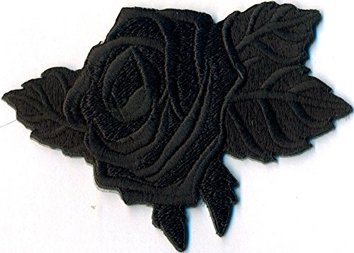 Black Rose Schwarze Rose Gothic Black Metal Jacken Aufbügler Aufnäher Patch Abzeichen