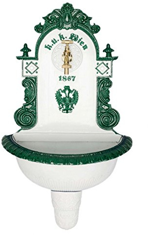 aubaho Fontaine Murale Fontaine Bassin 72cm Aluminium Jardin Fontaine Jardin de Style