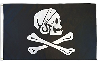 AZ FLAG Bandiera Pirata Henry Avery Nero 150x90cm - Bandiera dei Pirati - Teschio 90 x 150 cm