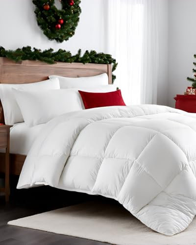 The Ultimate Fluffy Comforter Duvet - Luxury Down Alternative Comforter King Fluffy Duvet Insert Thick Comforter Premium All Season Breathable Hotel Collection Puffy Comforter (King White)