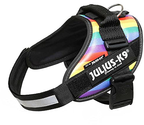 JULIUS-K9 IDC Powerharness, L, no pull dog harness, Rainbow