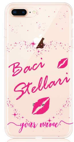 BECOVER© Baci Stellari Name Fucsia Low Cover Perfetta per iPhone 7 TPU