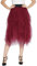 Damen Elastic Bund Tutu Prinzessin Tüll Unterrock Pettiskirt (M, weinrot)