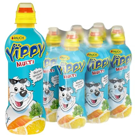 Rauch Yippy Multivitamin | der fruchtig farbenfrohe Kinderspaß | mit 5 Vitaminen und Calcium | 6x 330ml PET Flasche