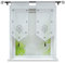 Joyswahl Scheibengardine Voile Bistrogardinen mit Quaste, Stickerei Blumenmotiv Erna Kurzstore mit Tunnelzug BxH 40x60cm Grau 1er Pack