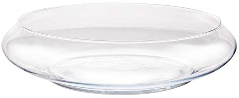 CRISTALICA Glasschale XXL Dekoschale Glas Rund Transparent 40cm