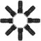 sourcing map Barb Drip Pipe End Closure Cap 16PE Hose Plug Connector for Garden Agricultural Irrigation System, Plastic 10pcs