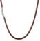 U7 Herren braun geflochtene Lederkette 70cm/3mm lang Kordelkette mit Edelstahl Verschluss simpel modisch Schmuck Geschenk für Männer Jungen Geburtstagsgeschenk