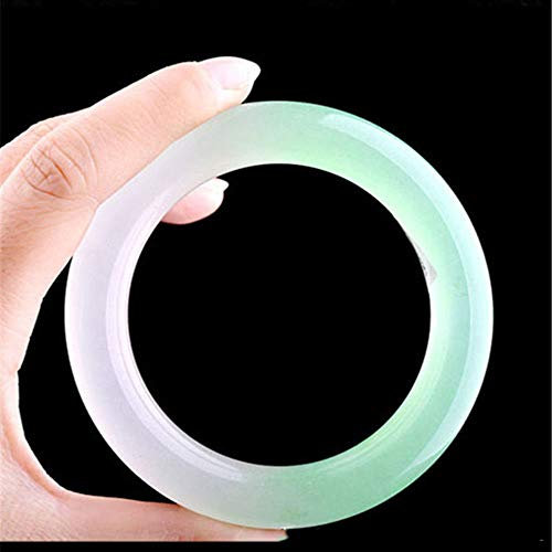Jade Stein, Jade Armreif, NatüRliche Echte EIS-Jade Eine Waren-Flatternde GrüNe Armband-Schmuck-Schmuck-Geschenkbox-Verpackung,62mm-64mm