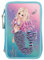 Depesche 10978 TOPModel Fantasy - Gefüllte 3-fach Federtasche im Mermaid Design mit Streichpailletten, Federmappe ca. 7,5 x 13 x 20 cm groß, mit Filz- und Buntstiften, Lineal, Schere, Kleber, uvm.