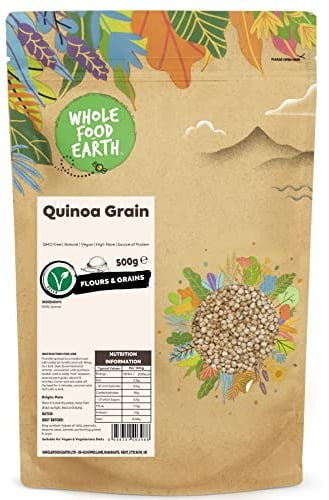 Wholefood Earth Quinoa Grain 500 g | GMO Free | Natural | High Fibre | Source of Protein