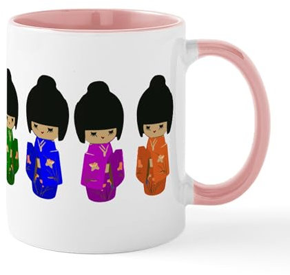 CafePress Cute Kokeshi Doll Art Mug 11 oz (325 ml) Ceramic Coffee Mug