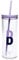 Kate Spade New York Insulated Initial Tumbler with Reusable Straw, 20 Ounce Acrylic Travel Cup with Lid, B (Purple)