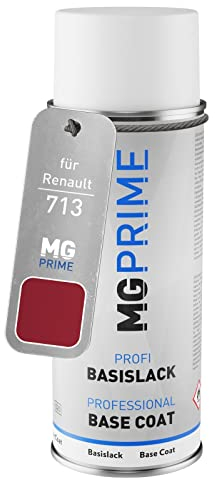 MG PRIME Peinture voiture Bombe aérosol pour Renault 713 Rouge Cerise Metallic/Kirschrot Metallic de base de 400ml