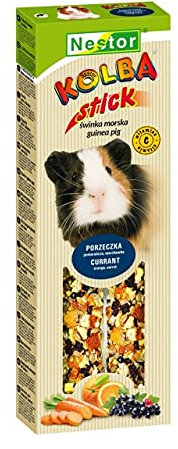 2x GUINEA PIG Stick Black Currants/Orange/Carrot Rodents Hamster Rabbits Mouse Gerbil Pet Specialized Food 115g Supplies Treats