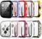 JZK 10pcs Funda protectora para Apple Watch 6/5/4/SE 44mm, con protector de pantalla de vidrio templado, protección completa HD Ultra Thin resistente a los arañazos para iWatch 44mm