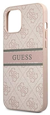 Guess Coque pour iPhone 12 Pro Max 6,7 GUHCP12L4GDPI Rose 4G Stripe