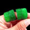 SMDSAZ Jade Ring für Männer und Frauen - Naturgrün, Handgeschnitzt, 18mm Innendurchmesser