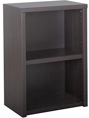 Regal Jazz Braun B52xH76xT35cm, Aktenregal Holz 2 Fächer | Büroregal Holzboden verstellbar | Standregal Beistellregal Aufbewahrungsregal | Bücherregal Arbeitszimmerregal Ordnerregal