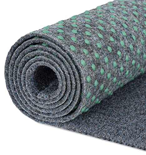 Mazovia Kunstrasen Balkon Teppich Wasserfest - Kunstrassenteppich Outdoor - Rasenteppich Balkon Meterware mit Noppen - Kunstgras Balkonteppich 6,5 mm - Grau Blau - 100 x 200 cm