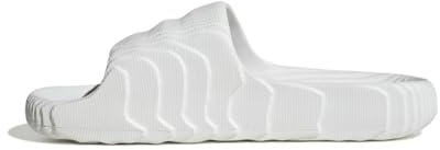 adidas Men's Adilette 22 Slides, Crystal White Crystal White Core Black, 12 UK