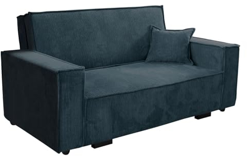 Mirjan24 Sofa Viva Star Cord III mit Schlaffunktion, 3 Sitzer Polstersofa mit Bettkasten inkl. Kissen, Schlafsofa, Bettsofa, Sofagarnitur, Farbauswahl, Wohnlandschaft (Poso 05)