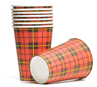 Commerline 100 Stück 7,5oz/180ml Kaffeebecher to go | Pappbecher Cups Coffee to Go Becher | Kaffee to+go Papierbecher Hartpapier Einwegbecher | Einweg Becher für Kafee/Tee