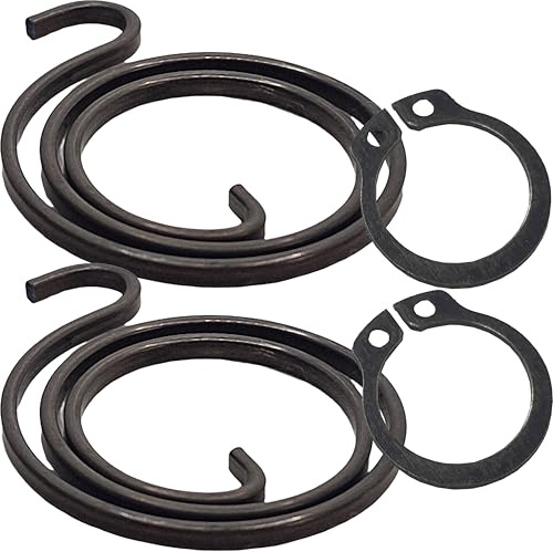 Universal Hardware Door Handle Spring & Circlip Repair Kit, Pack of 2 Sets – 2.5 Turn 2mm Metal Coil Springs with Matching Circlips for Lever Handles, Internal & UPVC Door Repair Replacement Parts