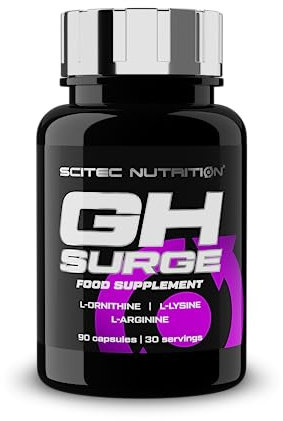 Scitec Nutrition GH Surge, Complément alimentaire sous forme de gélule contenant de la L-arginine, de la L-ornitine et de la L-lysine, 90 gélules