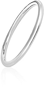 Mary & Jules Ring Silber Damen aus echtem 925 Sterlingsilber, Vorsteckring, schlichter, feiner Damenring, Verlobungsring, Eheringe, aus recyceltem Silber